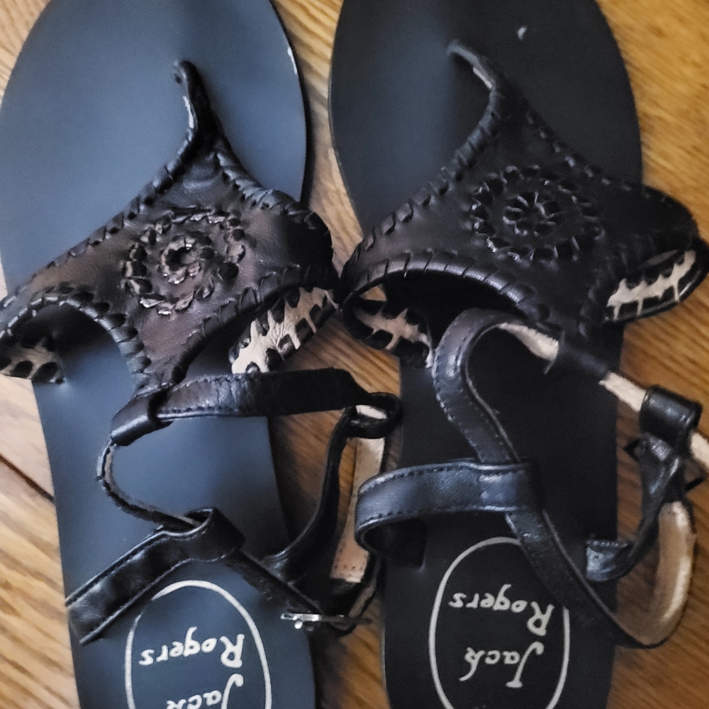 Jack Rogers Black Sandals for Women